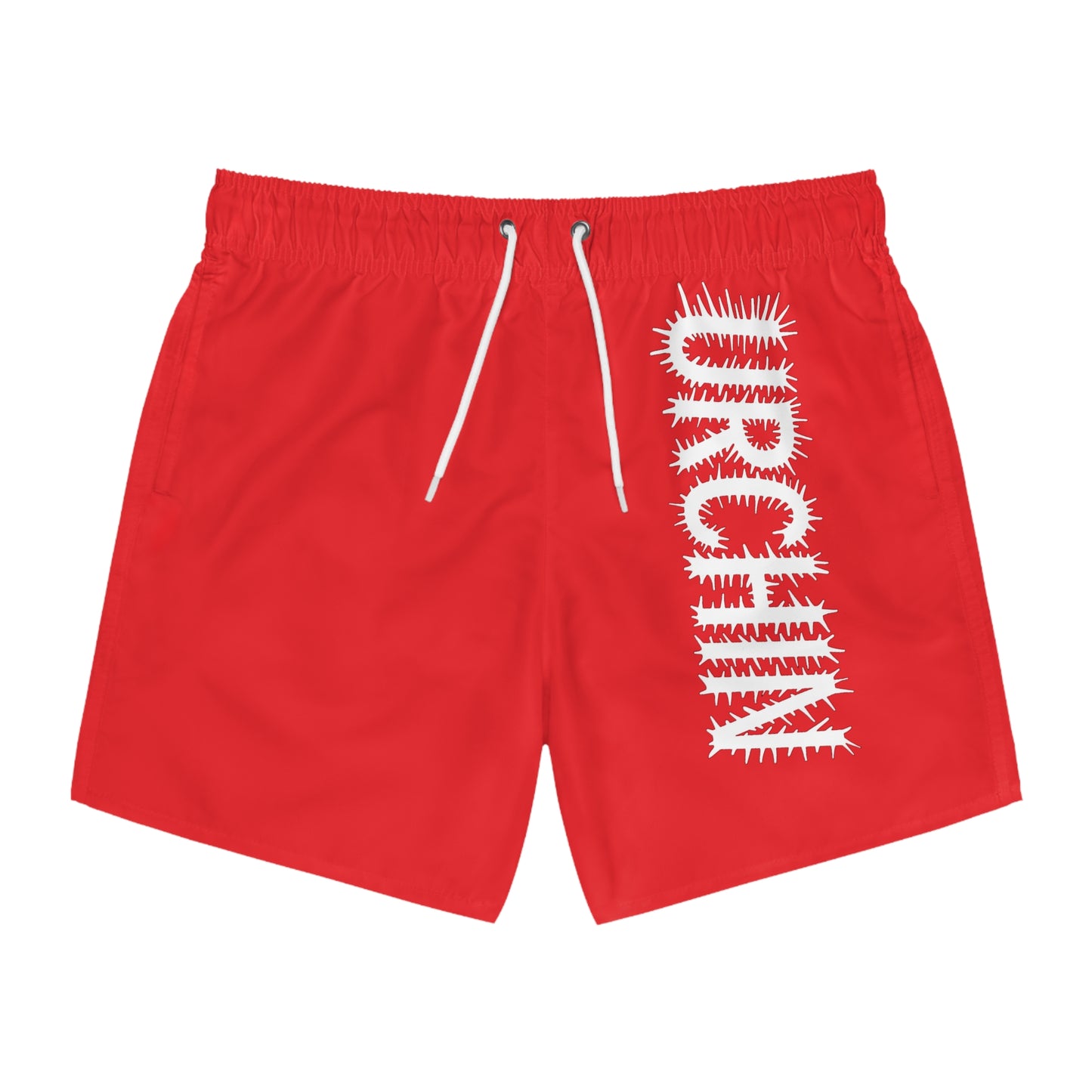 URCHIN Red Logo Swim Trunks
